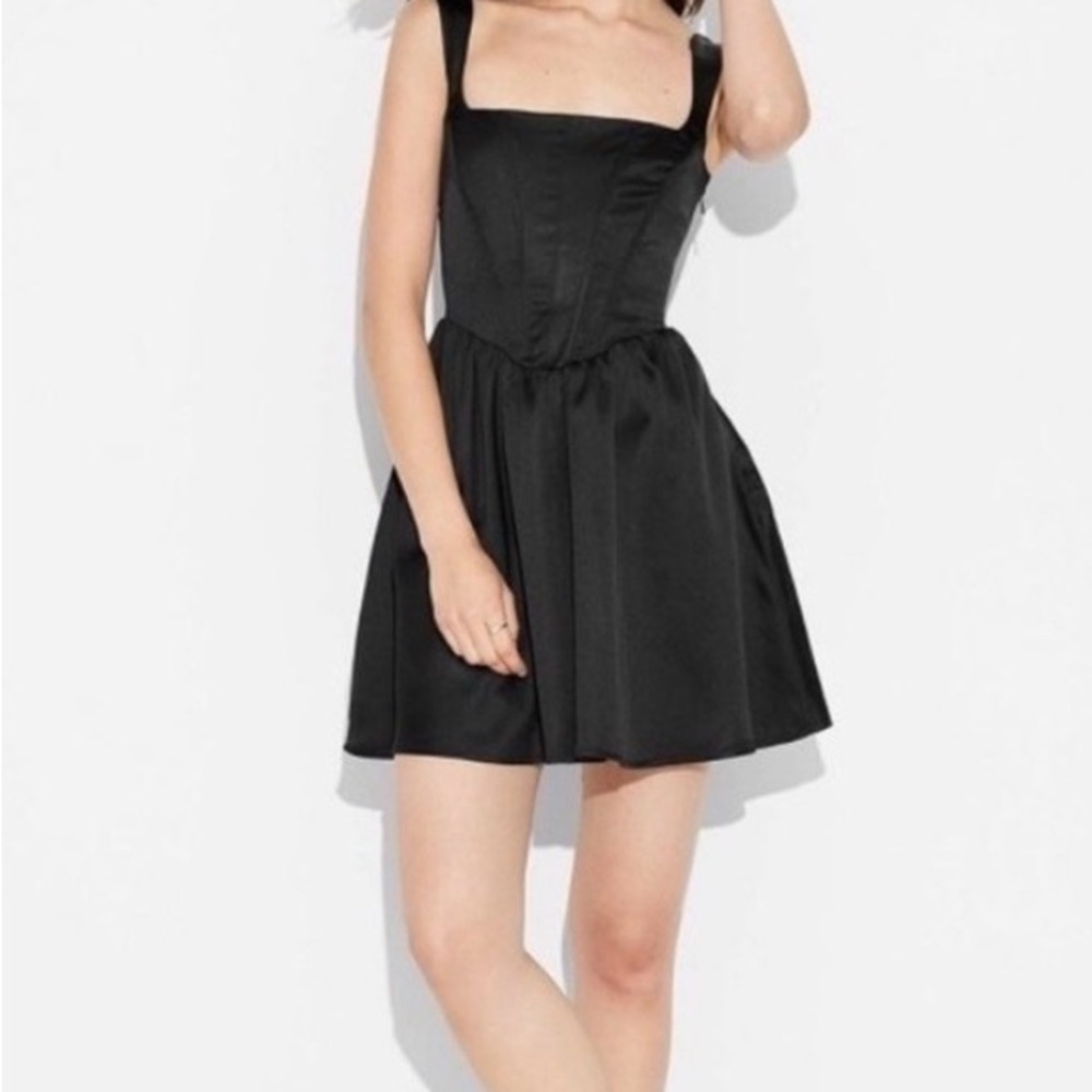 a new day Black Square-Neck Mini Dress